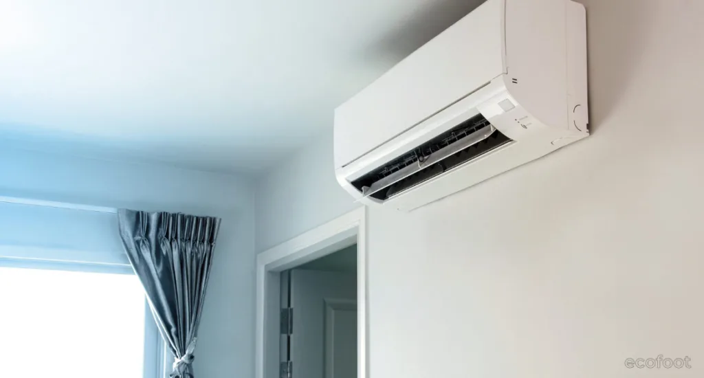 Wall-mounted split air conditioner installed in a Melbourne home interior, cooling a residential living space.