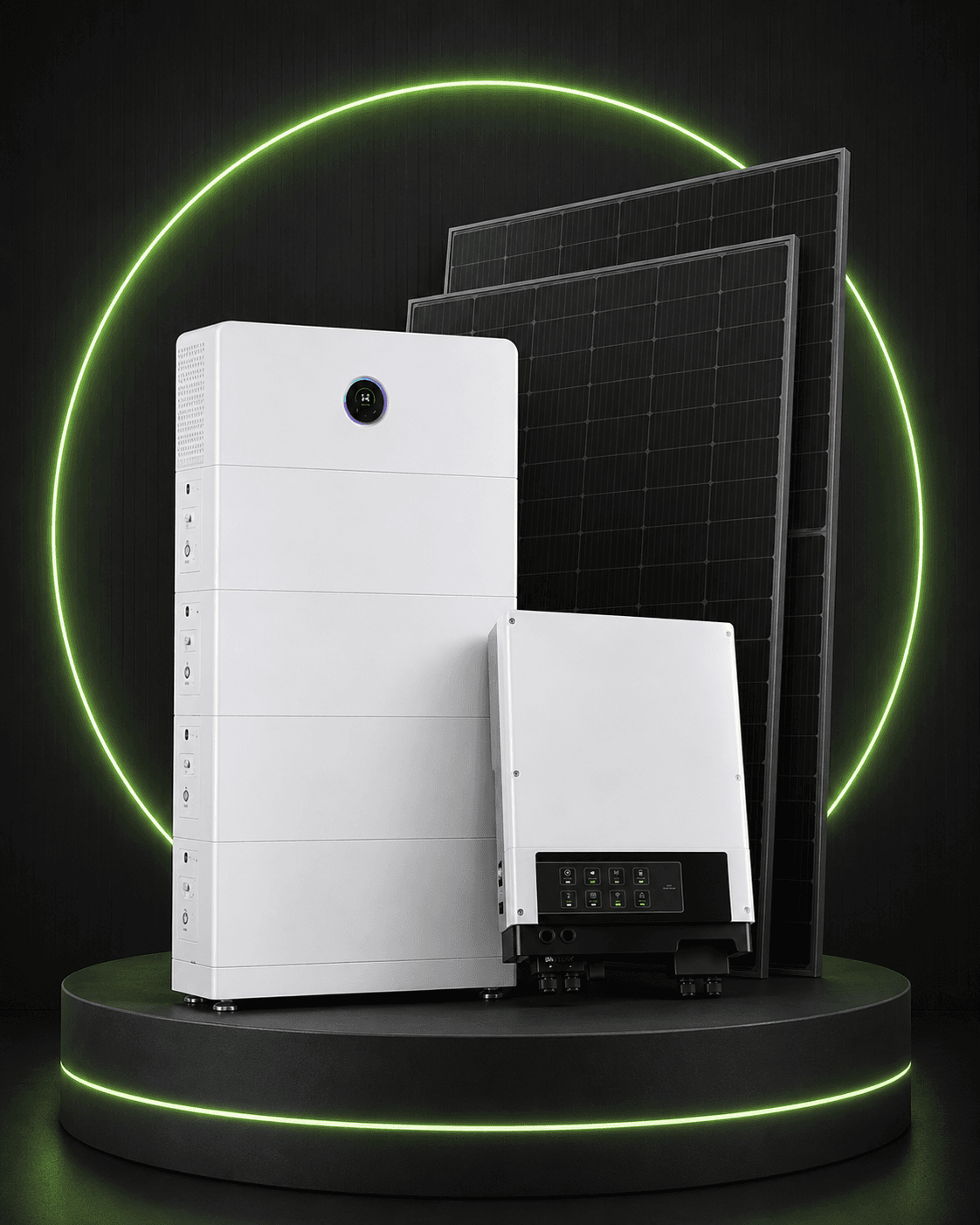 GoodWe ESA stackable battery and inverter with solar panels in Melbourne