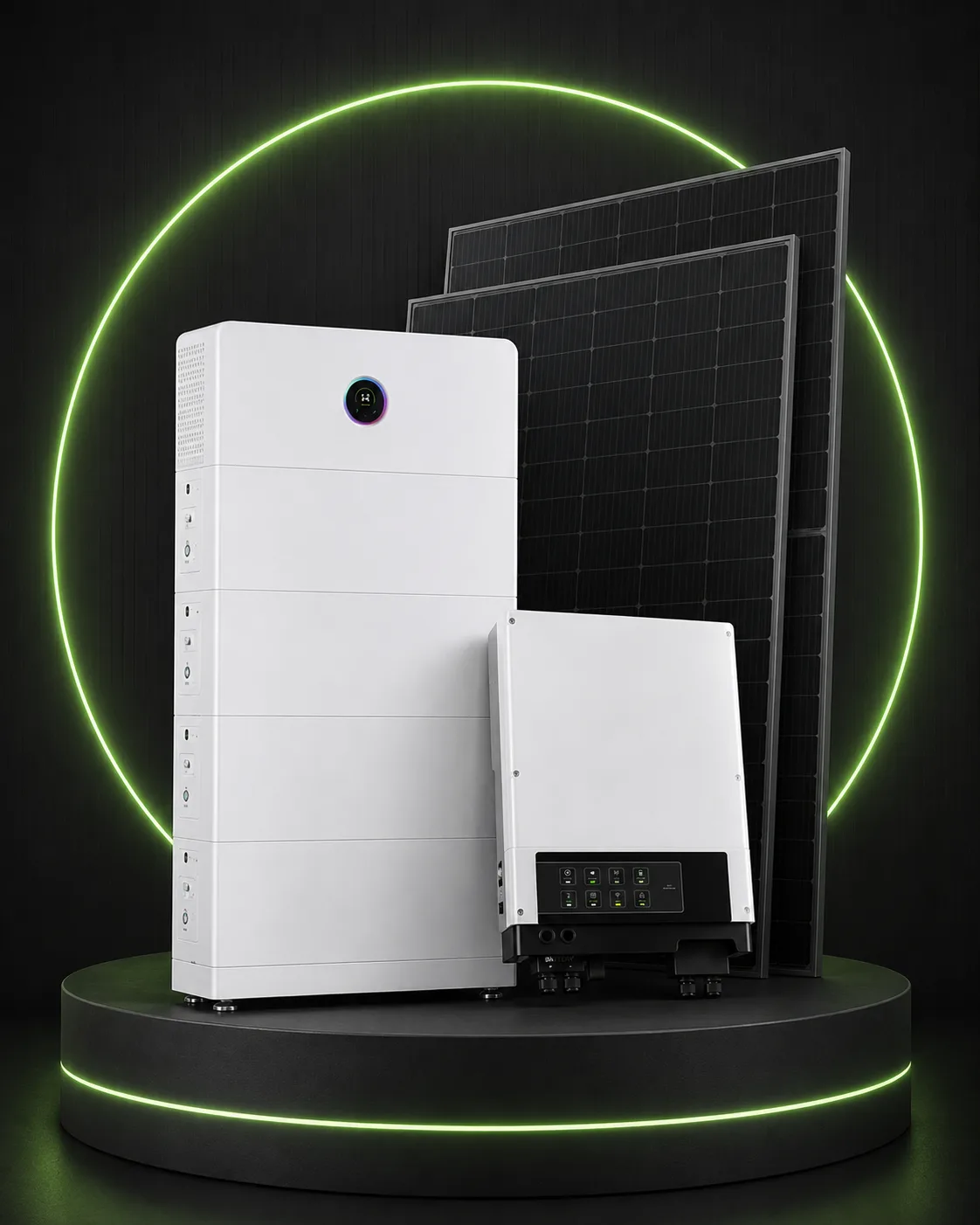 GoodWe ESA stackable battery and inverter with solar panels in Melbourne