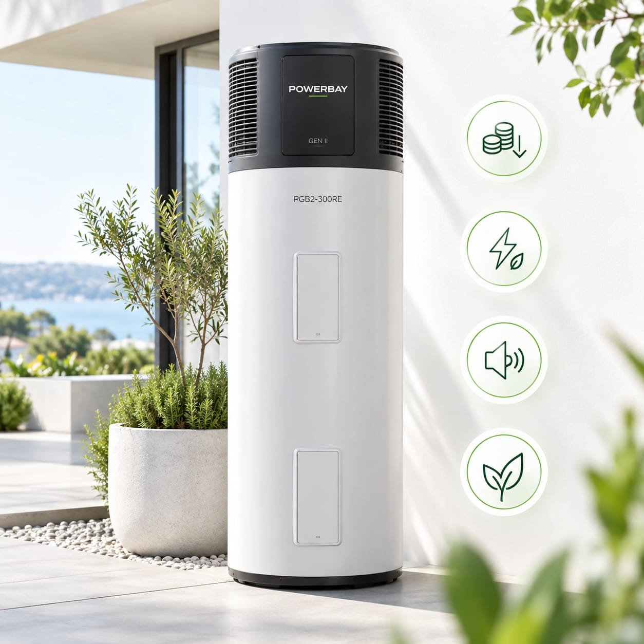 PowerBay 300L heat pump hot water system for energy-efficient hot water in Melbourne